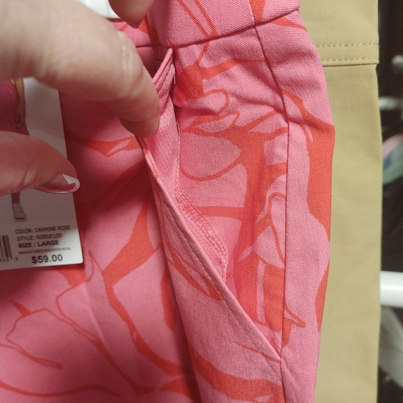 Rafaella Dark Pink and Light Pink Floral Skort, Size Large - Picture 5 of 5